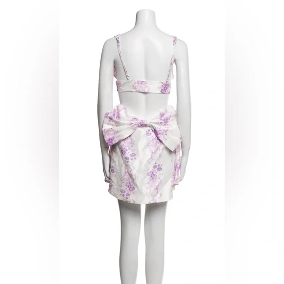 LoveShackFancy Pink and White Floral Mini Dress SZ 10